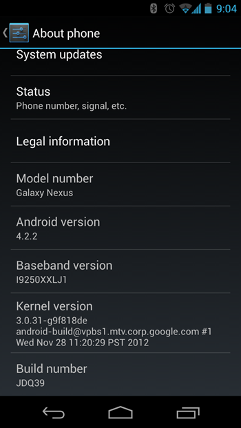 Samsung Galaxy Nexus: arriva Android 4.2.2 Jelly Bean!