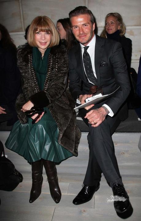 DAVID BECKHAM & ANNA WINTOUR ALLA NEW YORK FASHION WEEK 2013