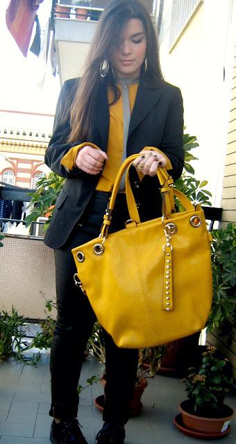 Leather pants and yellow shirt (the return!)