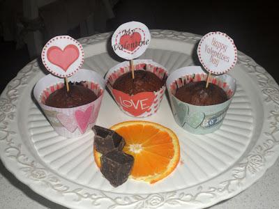 Cupcake di San Valentino cioccolato e arancia