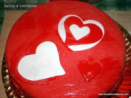 Torta con cuore morbido per San Valentino