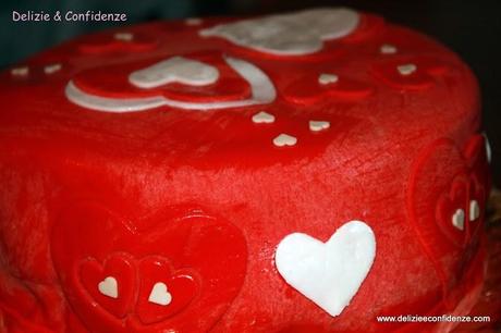 Torta con cuore morbido per San Valentino