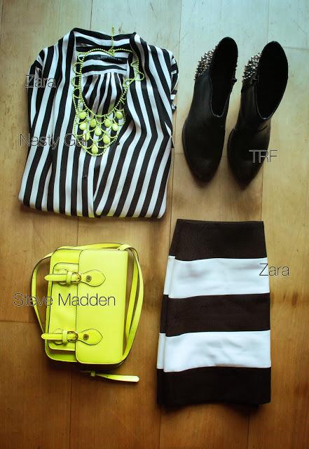 Stripes and fluo - outfit