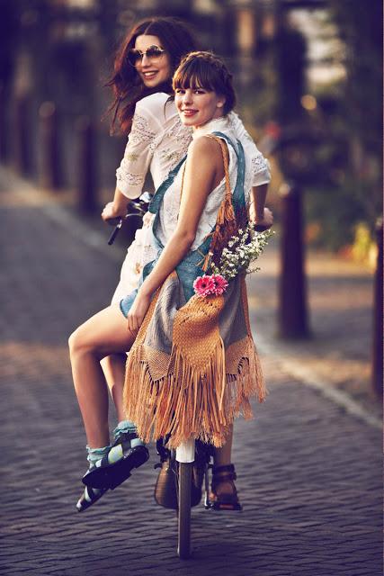 Girls on bikes