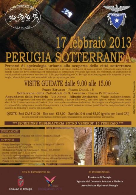 Perugia Sotterranea – Gruppo Speleologico CAI Perugia – Domenica 17 febbraio 2013