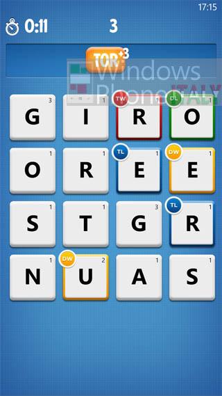 ECCO LE PRIME IMMAGINI DI RUZZLE PER WINDOWS PHONE
