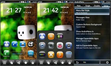 androMenu applicazione symbian 