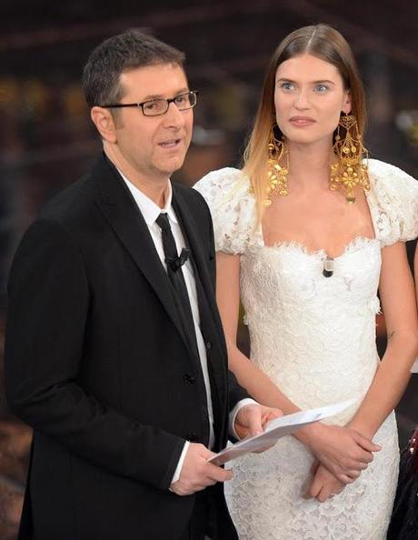 63° FESTIVAL DELLA CANZONE ITALIANA DI SANREMO || BIANCA BALTI wears Dolce & Gabbana ||