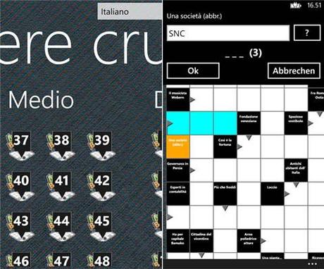 CRUCIVERBA GRATUITI SU WINDOWS PHONE