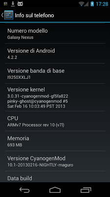 Cyanogenmod: arriva Android 4.2.2 sul Samsung Galaxy Nexus