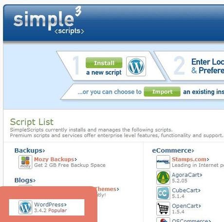 installare wordpress.org con bluehost