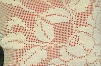 Schemi per il filet: Cuscino con rose e boccioli