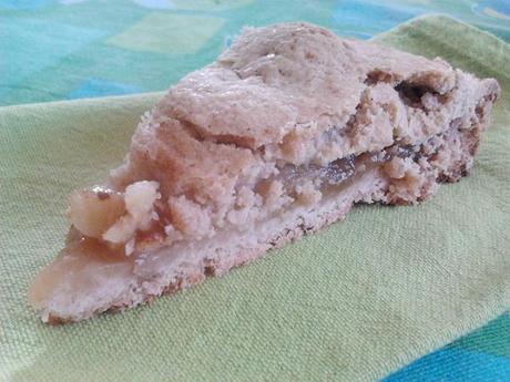 Crostata di mele e confettura di fichi con frolla alla farina di castagne