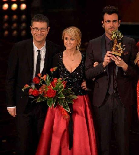 Fabio Fazio, Luciana Litizietto e Marco Mengoni.