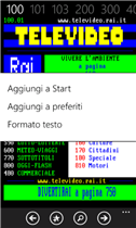IL TELEVIDEO RAI SU WINDOWS PHONE