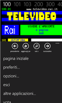 IL TELEVIDEO RAI SU WINDOWS PHONE