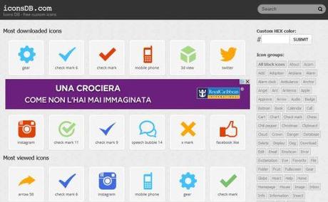 IconsDB - oltre 2100 icone gratuite personalizzabili in diversi colori e dimensioni