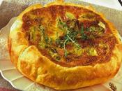 Torta salata carciofi, emmental origano