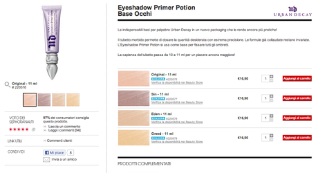 Review: Urban Decay - Eyelid Primer Potion