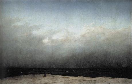 In allegato Comunicato stampa e foto dipinto di C.D. Friedrich Monaco in riva al mare 1809.