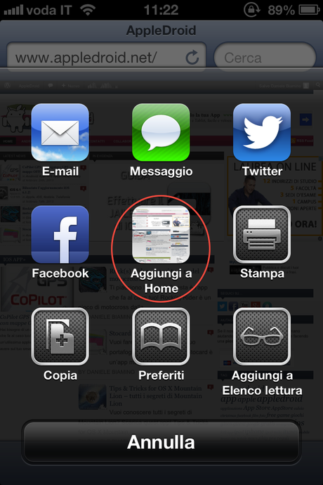 [GUIDA] Salvare un preferito sotto forma di APP nella home screen