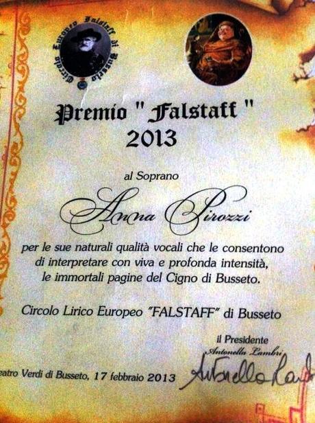 Premio “Falstaff” ad Anna Pirozzi