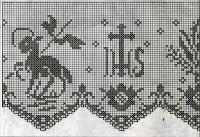 Schemi per il filet: Bordura per altare