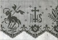 Schemi per il filet: Bordura per altare