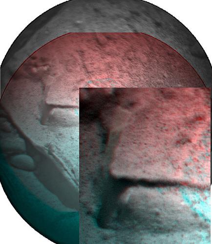 CURIOSITY ChemCam Sol 193 anaglyph detail