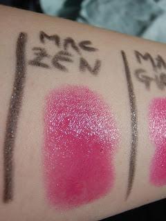 Confronto tra rossetti fucsia