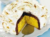 Baked alaska gelato cioccolato