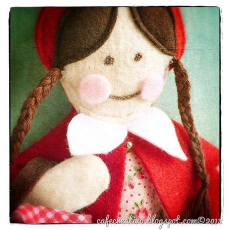 cafe creativo - Cappuccetto rosso - bambola feltro - tutorial