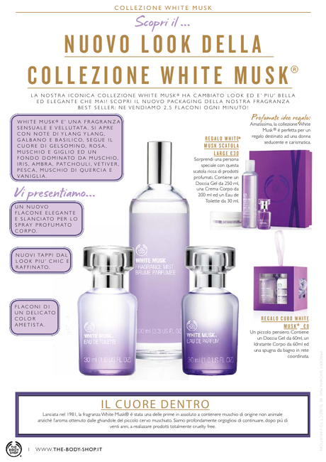 THE BODY SHOP: LA COLLEZIONE WHITE MUSK SFOGGIA UN NUOVO LOOK!!!