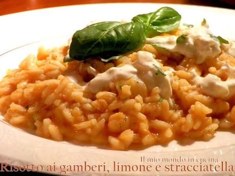 RISOTTO AL LIMONE CON GAMBERI E STRACCIATELLA