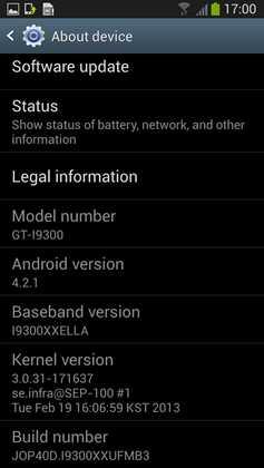 Samsung Galaxy S3 android 4.2.1 download