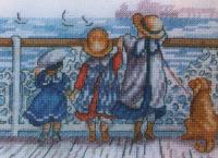 Schema punto croce: Bambini sul pontile