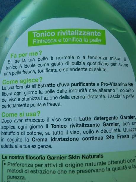 Review: Garnier - Tonico Fresh essential rivitalizzante