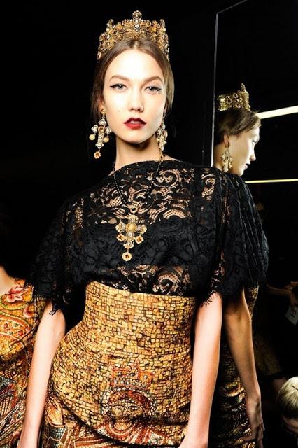Backstage at Dolce & Gabbana Fall 2013 in Milan