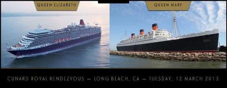 12 Marzo 2013, “Cunard Royal Rendezvous”: Queen Elizabeth incontrerà per la prima volta il mitico transatlantico Queen Mary