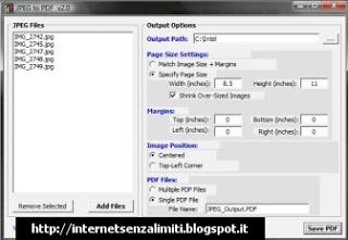 JPEGtoPDF, convertire da JPG a PDF
