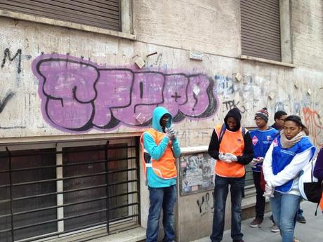 L'ultima iniziativa di RetakeRome di due domeniche fa. Ecco le foto. Evviva...