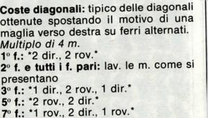 I punti del lavoro a maglia: Le diagonali