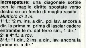 I punti del lavoro a maglia: Le diagonali