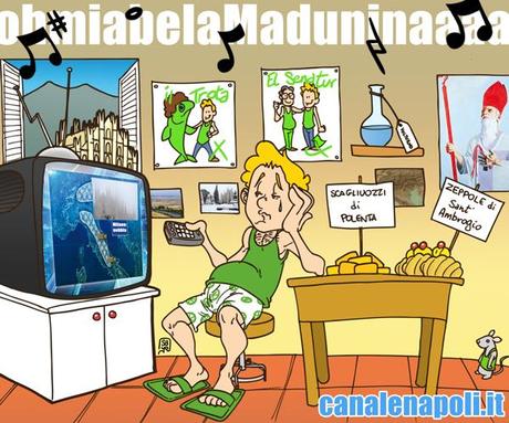 vignetta lega nord a napoli