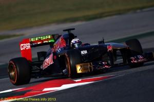 Toro Rosso on P Zero orange hard compound - on track