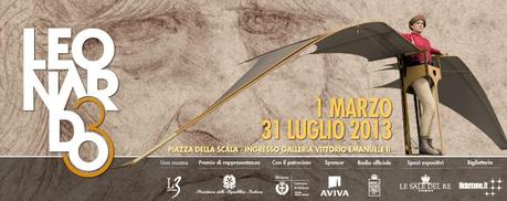leonardo3 museo galleria vittorio emanuele milano banner Leonardo in 3D in mostra a Milano