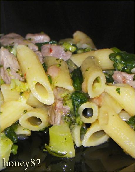 PENNETTE PICCANTI CON VITELLO BROCCOLI E SPINACI