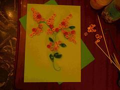 BRICOLAGE: biglietto con mimosa (tecnica quilling)