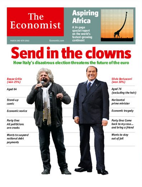 E lasciamoli divertire (per ora...): Economist: Che entrino i Clowns...