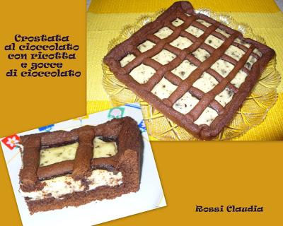 CROSTATA AL CIOCCOLATO CON RICOTTA E GOCCE DI CIOCCOLATO